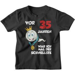 Man Vor 35 Jahren War Ich Mal Der Schnellste 35Th Birthday S Kinder Tshirt - Seseable