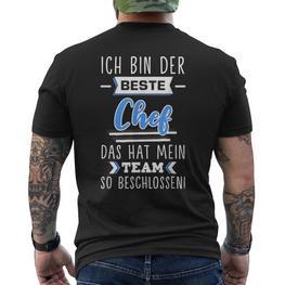 Best Chef Sayings Ich Bin Der Beste Chef Team T-Shirt mit Rückendruck - Seseable