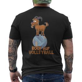 Bock On Volleyball Beach Volleyball Team Trainer Volleyball T-Shirt mit Rückendruck - Seseable