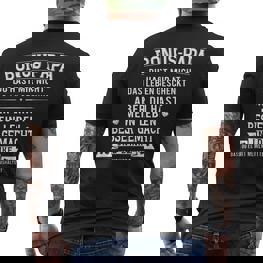 Bonus Papa Men’S Stepfather Leben Besser Gemacht German Text T-Shirt mit Rückendruck - Seseable