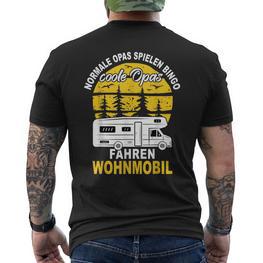 Camper Van Camping Grandpa Pensioner Camping Accessories Idea T-Shirt mit Rückendruck - Seseable