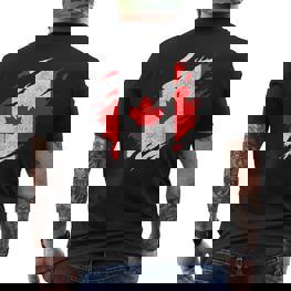 Canada Canadian Flag Vintage T-Shirt mit Rückendruck - Seseable