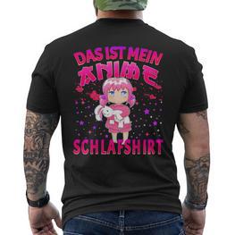 Das Ist Mein Anime Sleep Pyjamas Anime T-Shirt mit Rückendruck - Seseable