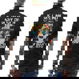 Das Ist Mein Hippie Costume 60S 70S Costume Black T-Shirt mit Rückendruck - Seseable