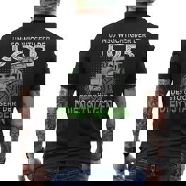 With Echte Männer Fahren Traktors S T-Shirt mit Rückendruck - Seseable