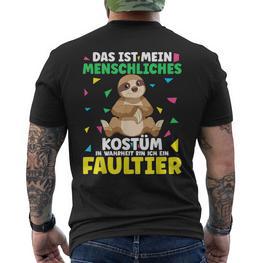 Faultier Outfit Für Faultier Liebhaber Für Kinder Fasching T-Shirt mit Rückendruck - Seseable