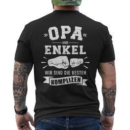 Grandpa Und Enkel Wir Sind Die Beste Komplizen T-Shirt mit Rückendruck - Seseable