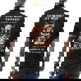 Guten Morgen Ganz Dünne Eis Sayings T-Shirt mit Rückendruck - Seseable