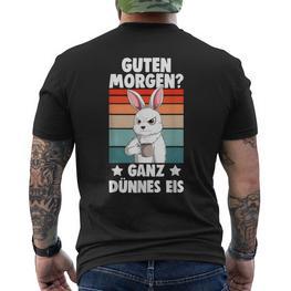 Guten Morgen Ganz Thin Ice Cream Rabbit S T-Shirt mit Rückendruck - Seseable