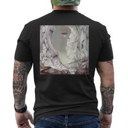 Herren Kurzärmliges Herren-T-Kurzärmliges Herren-T-Shirt Mystischer Bergdruck in Schwarz, Wanderlust Motiv - Seseable