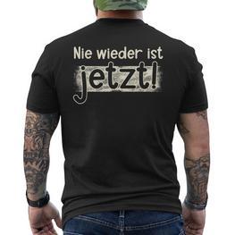 Herren Kurzärmliges Herren-T-Kurzärmliges Herren-T-Shirt Nie wieder ist jetzt! Motivationsdesign in Schwarz - Seseable