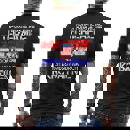 Ich Brauche Keine Therapie Ich Muss Nur Nach Kroatien T-Shirt mit Rückendruck - Seseable