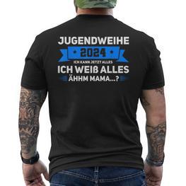 Jugendweihe 2024 Ich Kann Jetzt Alles Jugendweihe 2024 T-Shirt mit Rückendruck - Seseable