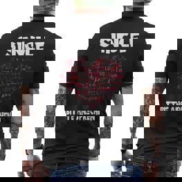 Lustiges Single Statement Kurzärmliges Herren-T-Kurzärmliges Herren-T-Shirt, Herz Liebe Print Bitte Ansprechen - Seseable