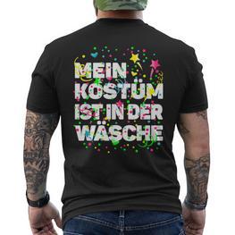 “Mein Kostüm Ist In Der Wäsche” Carnival Costume Laundry Fancy Dress Costume T-Shirt mit Rückendruck - Seseable