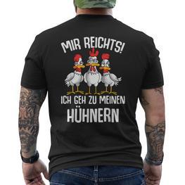 Mir reicht's, ich geh zu meinen Hühnern Kurzärmliges Herren-T-Kurzärmliges Herren-T-Shirt, Bauernhof Liebe - Seseable