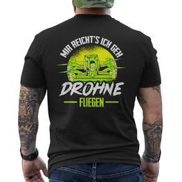 Mir Reicht's Ich Geh Drone Flying Retro Drone Pilot T-Shirt mit Rückendruck - Seseable