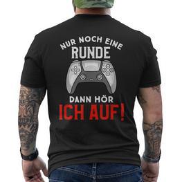 Noch Ein Round Then Hörr Ich Auf Gaming Console Ps T-Shirt mit Rückendruck - Seseable