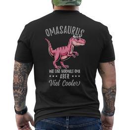 Omasaurus Lustiges Oma Muttertag T-Shirt mit Rückendruck - Seseable