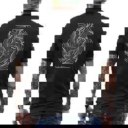 Optical Illusion Reingeschaut Ok Hand Game T-Shirt mit Rückendruck - Seseable