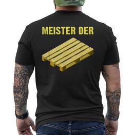 Pallet Lagerist Wooden Palette T-Shirt mit Rückendruck - Seseable