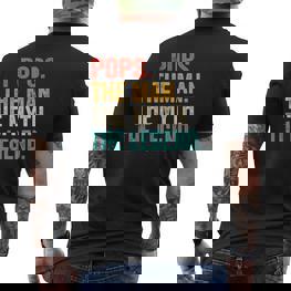 Pops Der Mann Der Mythos Die Legende Popsatertags-Vintage T-Shirt mit Rückendruck - Seseable