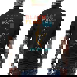 Schwarze Flagge My Rules Retro T-Shirt mit Rückendruck - Seseable