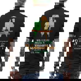 Sittich Wenigstens Meine Wellensittiche Birds Budgie T-Shirt mit Rückendruck - Seseable