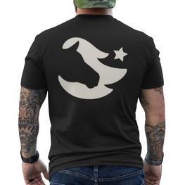 Stalles Weißes Stern-Logo T-Shirt mit Rückendruck - Seseable