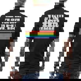 Wir Sind Mehr Für Demokratie & Toleranz T-Shirt mit Rückendruck - Seseable