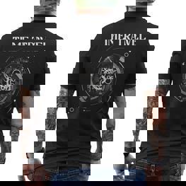 Zeitreise Steampunk Zeitwissenschaft Time Traveler T-Shirt mit Rückendruck - Seseable