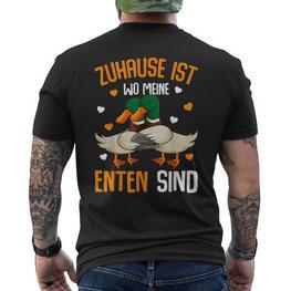 Zuhause Ist Wo Meine Enten Sind Ente Sind Du T-Shirt mit Rückendruck - Seseable