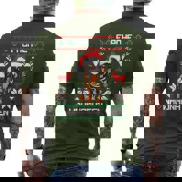 Dachshund Merry Waunachten Christmas Dog Dachshund Tecker T-Shirt mit Rückendruck - Seseable