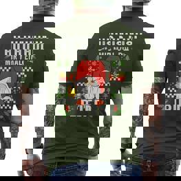 Ho Ho Hol Mir Mal Ein Bier Christmas Slogan T-Shirt mit Rückendruck - Seseable