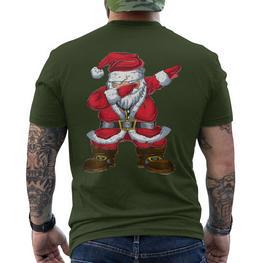 Tanzender Santa Claus Dabbing Weihnachtsmann Weihnachten T-Shirt mit Rückendruck - Seseable