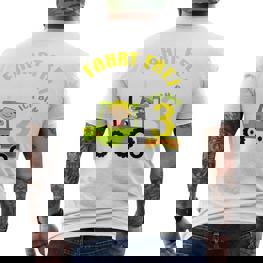 Children's Birthday Ich Bin 3 Jahre Traktor Boy T-Shirt mit Rückendruck - Seseable