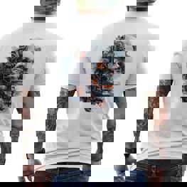 Eindringliche Steampunk-Totenkopf-Geheimnisse Inspiration Grafikdesign T-Shirt mit Rückendruck - Seseable