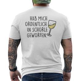 Hab Mich Ordentlich In Schorle Geweren T-Shirt mit Rückendruck - Seseable