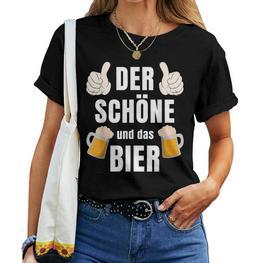 Der Schöne Und Das Bier The Beauty And The Beer For Beer Lovers Slogan T-shirt Frauen - Seseable