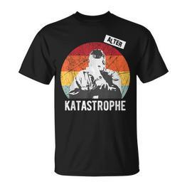 Alter Katastrophe Lustiger Spruch Vintage Retro T-Shirt - Seseable