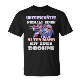 Drone Drone Pilot Grandpa Old Man T-Shirt - Seseable