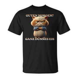 Guten Morgen Ganz Thin Ice Guten Morgen Ganz Thin Ice Black T-Shirt - Seseable