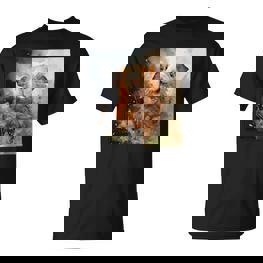 Meerschweinchen Blumen Aquarell Illustration Grafik T-Shirt - Seseable