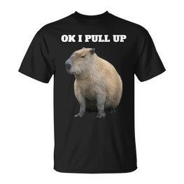 Ok Ich Ziehhe Capybara Hoch T-Shirt - Seseable