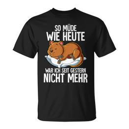 Quokka So Müde T-Shirt, Lustiges Schlafbedürftiges Tier Tee - Seseable