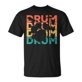 Retro Vintage Drums For Drummers & Drummers T-Shirt - Seseable