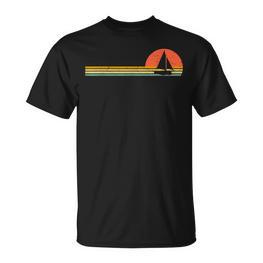 Sailing Boat Retrointage Sailing Catamaran Skipper Sailer T-Shirt - Seseable