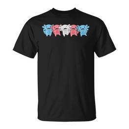 Transgender Flag Trans Pride Lgbtq Axolotl T-Shirt - Seseable