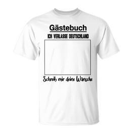 Auswandern Auswandern Ausigern Work And Travel Farewell Guest Book T-Shirt - Seseable