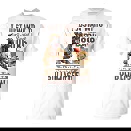 Bullmastiff Hunderasse Ich Möchte Nur Bücher Lesen Und Meine Streicheln T-Shirt - Seseable